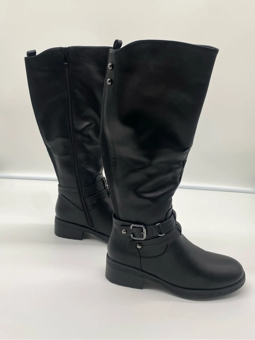 Women’s Black Knee High Riding Boots Size 8.5 New